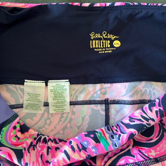 Lilly Pulitzer UPF 50+ LUXLETIC 24" Weekender High Rise Midi Legging XXL - Picture 9 of 12